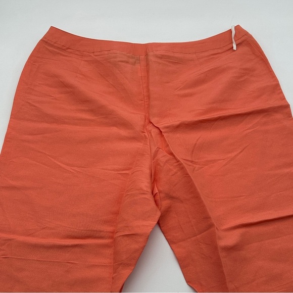 Evan-Picone women’s Orange Capris Pants Size XL Linen Blend - Picture 6 of 8